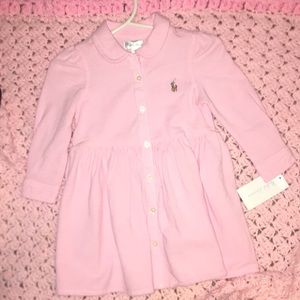 🌸New🌸 Ralph Lauren Toddler Girls Pink Polo Dress